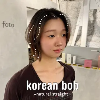 セミロング 顔周りcut・ご相談 ＝新宿しずく🇰🇷のヘアスタイル