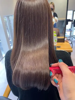 ロング 韓国風/オシャレ /縮毛矯正/滝口琴未のヘアスタイル