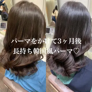 セミロング パーマ GO TODAY シェアサロン 銀座Arc店所属・デジタルパーマ🫧 韓国風ヘア🫧サクラのヘアスタイル