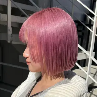 ショート カラー 💖ブリーチ/暖色 𝐘𝐮𝐢💖のヘアスタイル
