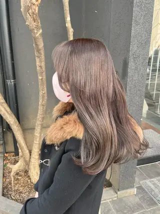 セミロング カラー HIROKO / 透明感暖色カラー🎀のヘアスタイル