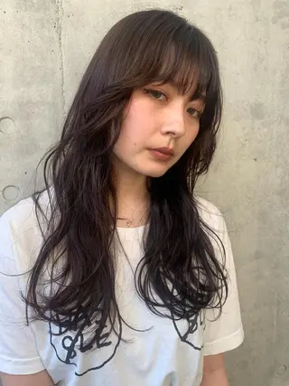 カラー ラベンダー/レイヤー スタイル🤎mamiのヘアスタイル