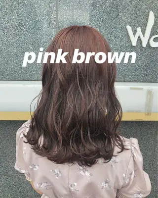 セミロング カラー 韓国/インナーカラー 🍑YUI🍑のヘアスタイル