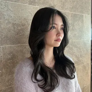 ロング 韓国ヘア♡ 顔まわりカットayaのヘアスタイル
