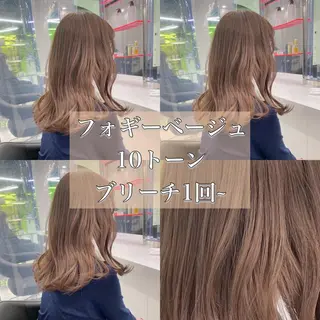 ロング カラー ヘアアレンジ トレンドモテカラー 🩷色落ちまで可愛くのヘアスタイル