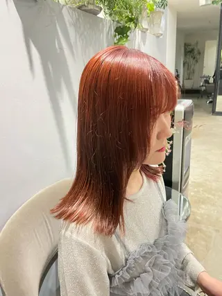 セミロング カラー 🌻Reina 艶カラー/髪質改善のヘアスタイル