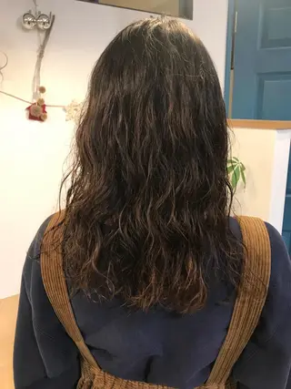 ミディアム パーマ 暖色カラー🍊 ボブ🌿顔周りcutのヘアスタイル