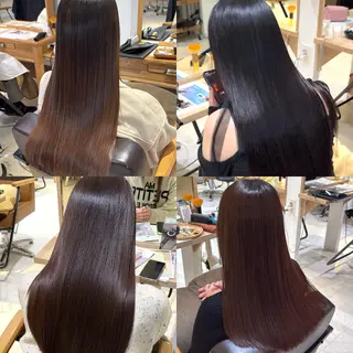 セミロング 小西冬馬  髪質改善 縮毛矯正 艶カラーのヘアスタイル