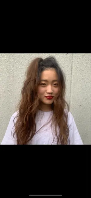 ロング ヘアアレンジ 韓国ヘア🦋 MIYUのヘアスタイル