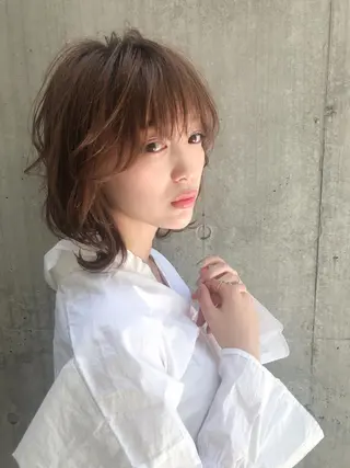 コテ巻き風パーマ SHONOのヘアスタイル
