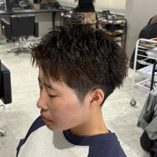 ショート パーマ メンズ B TECH by Zen sly所属・中野 静莉のヘアスタイル