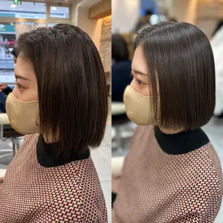 ショート パーマ 髪質改善/縮毛矯正 /ブリーチ矯正/岡部のヘアスタイル