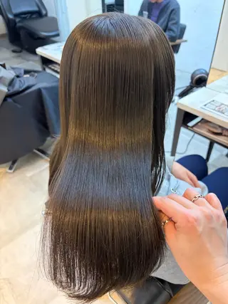 セミロング カラー 🥀韓国ヘア🥀 宮津真菜のヘアスタイル