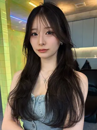 ロング カラー 椎葉優斗 シイバマサトのヘアスタイル