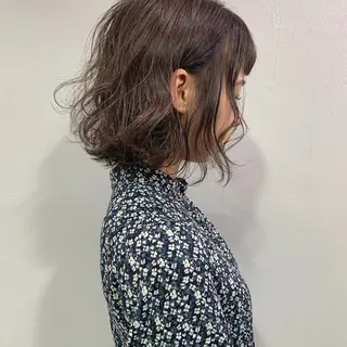 ミディアム パーマ レイヤーカット🪄 耳ツボ🎀Ayumiのヘアスタイル