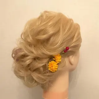 セミロング ヘアアレンジ ヘアセット/着付け 専門店☆Alludyのその他イメージ