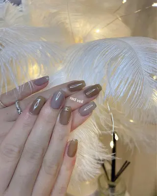 ミディアム ネイル 長さ出し専門 nynaのネイルデザイン