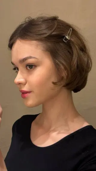 ショート riria/ボブ /ブラウンカラー🎀のヘアスタイル