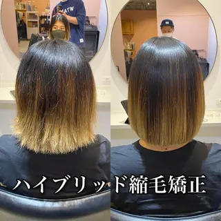 ショート パーマ ブリーチ縮毛矯正/ デサキ ショウヘイのヘアスタイル