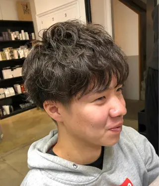 ショート パーマ メンズ 🌈本物の髪質改善 森田涼平のヘアスタイル