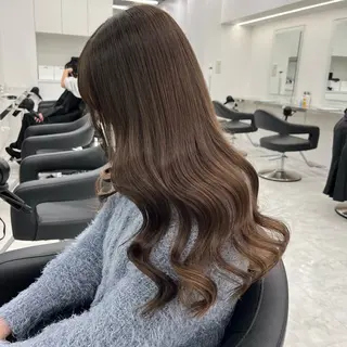 ロング カラー 中韓レイヤー/ ブラウン🤎はやとのヘアスタイル