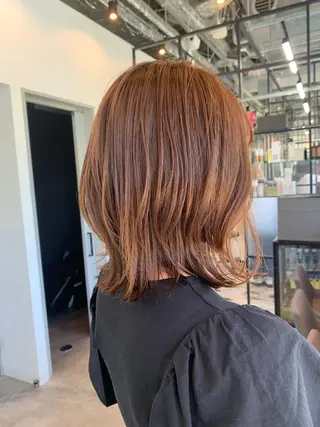 ミディアム カラー 韓国レイヤー✨ yasuko銀座のヘアスタイル