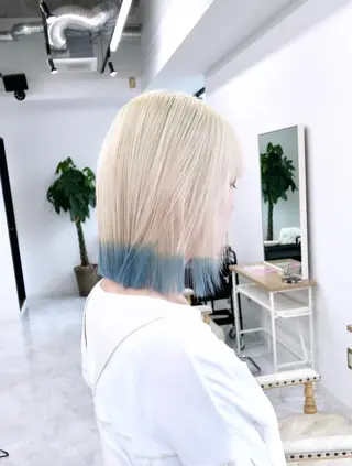 ロング カラー パーマ ヘアアレンジ メンズ キッズ ネイル マツエク・マツパ アイブロウ ハイトーン/ピンク 💗モモ໒꒱のヘアスタイル