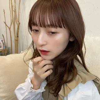 セミロング カラー 🪭risa 暖色/レイヤー🪭のヘアスタイル