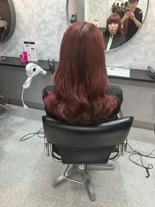 セミロング 濱川響太レディース カットモデルのヘアスタイル