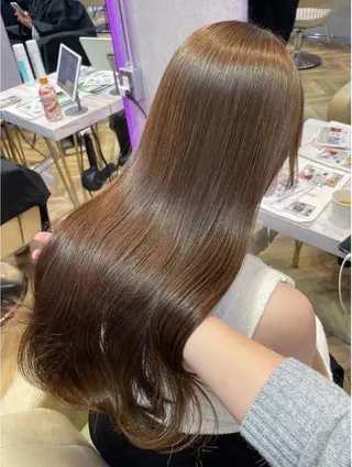 ロング カラー 透明感カラー🤎 中川智帆のヘアスタイル