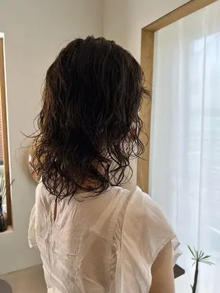 ミディアム パーマ ミディアムパーマ /癖毛パーマのヘアスタイル