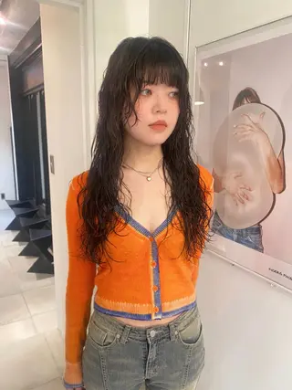 ロング パーマ riria/ボブ /ブラウンカラー🎀のヘアスタイル