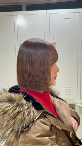 ショート カラー レイヤー✂️ ハイトーン💖モテ髪のヘアスタイル