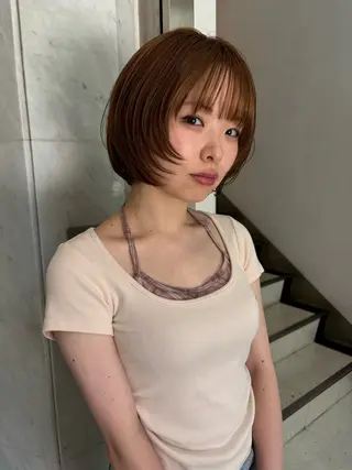 ショート riria/ボブ /ブラウンカラー🎀のヘアスタイル