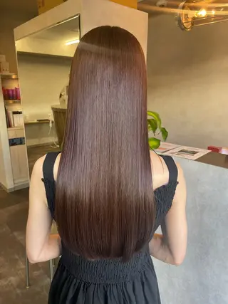 ロング 【髪質改善】 【酸性ストレート】のヘアスタイル