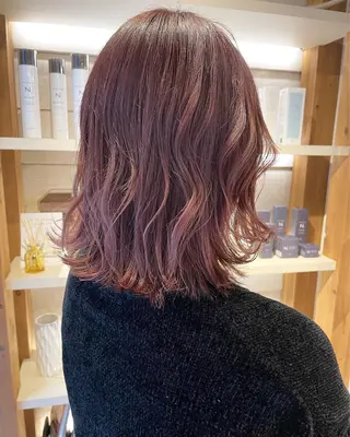 ミディアム カラー あずまぐち めぐみのヘアスタイル