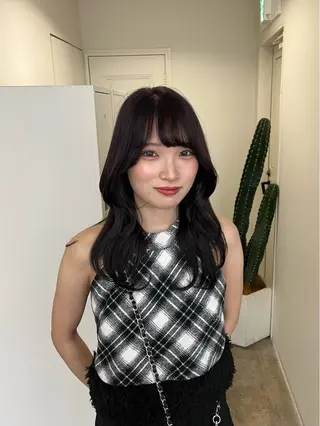 セミロング カラー 🟡ひろの/ツヤ カラー/髪質改善🟡のヘアスタイル