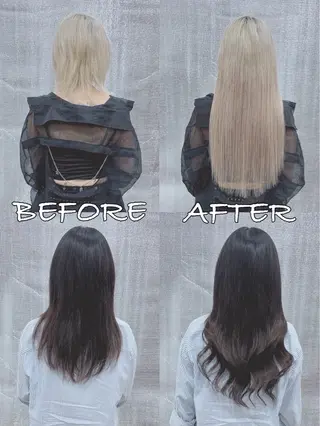 ロング カラー ヘアアレンジ LIP 大阪本店 エクステ 堀谷和孝のヘアスタイル