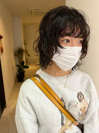 ミディアム パーマ MARU レイヤー/パーマのヘアスタイル