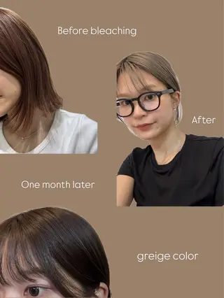 ミディアム カラー Matsuzaki Kurumiのヘアスタイル