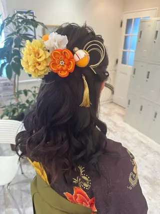 ロング ヘアアレンジ エクステ♡ヘアメ 内村麻衣のヘアスタイル