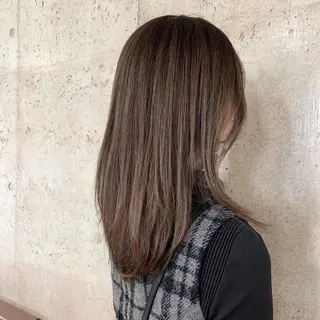 セミロング カラー 二宮 早智子のヘアスタイル