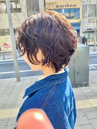 ショート パーマ 会田 渡夢のヘアスタイル