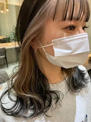 セミロング カラー 韓国ヘア/艶カラー /田中悠佑のヘアスタイル