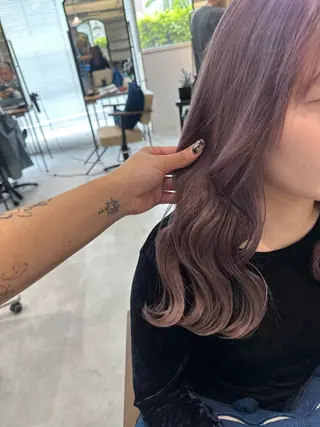 ロング カラー 髪質改善AUSTIN登戸所属・野村 一花 / 暖色 カラー / Wカラーのヘアスタイル