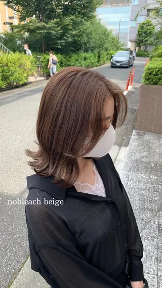 セミロング カラー 🌈re-room EIKI🇰🇷のヘアスタイル