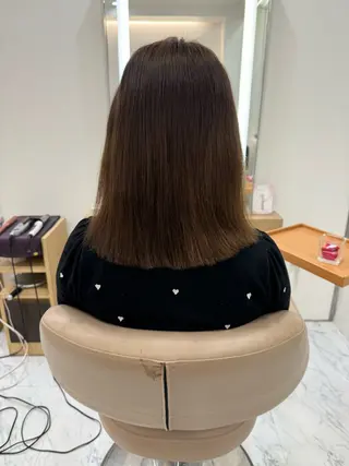 セミロング 濱川響太レディース カットモデルのヘアスタイル