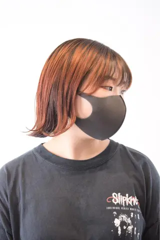 ミディアム カラー ワタナベ テルマサのヘアスタイル