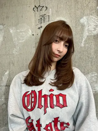 セミロング ROBBY所属・松井美樹/似合わせ ガーリー・韓国のヘアスタイル