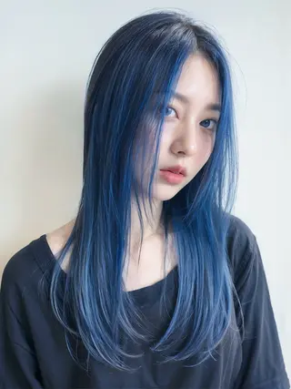 カラー 前髪&顔周りカット/ 韓国レイヤー/シバタのヘアスタイル